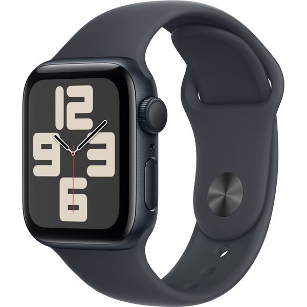 Apple Watch Series SE 2024 44mm Midnight Aluminum Case with Midnight Sand Sport Band M/L